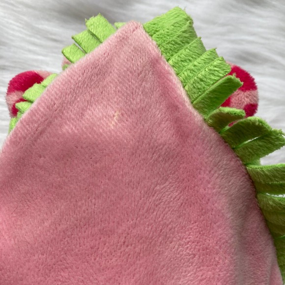 Fiesta Baby Giraffe Stuffed Animal 8" Pink Green Baby Blanket Lovey Kids Cuddle - Picture 4 of 6